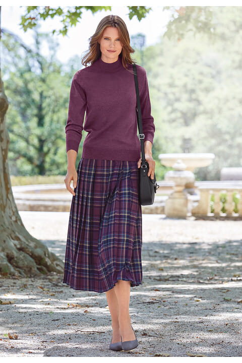 Checked pleated skirt | Sale | Cotswold Collections