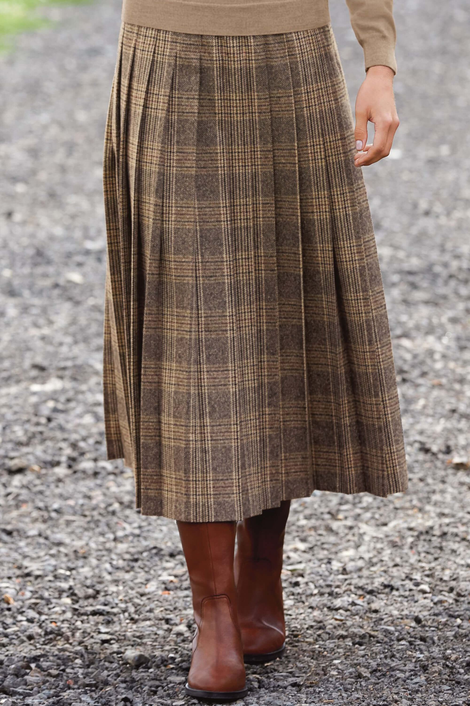 Checked pleated skirt Sale Cotswold Collections